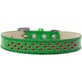 Unconditional Love Sprinkles Ice Cream Red Crystals Dog CollarEmerald Green Size 12 UN756643